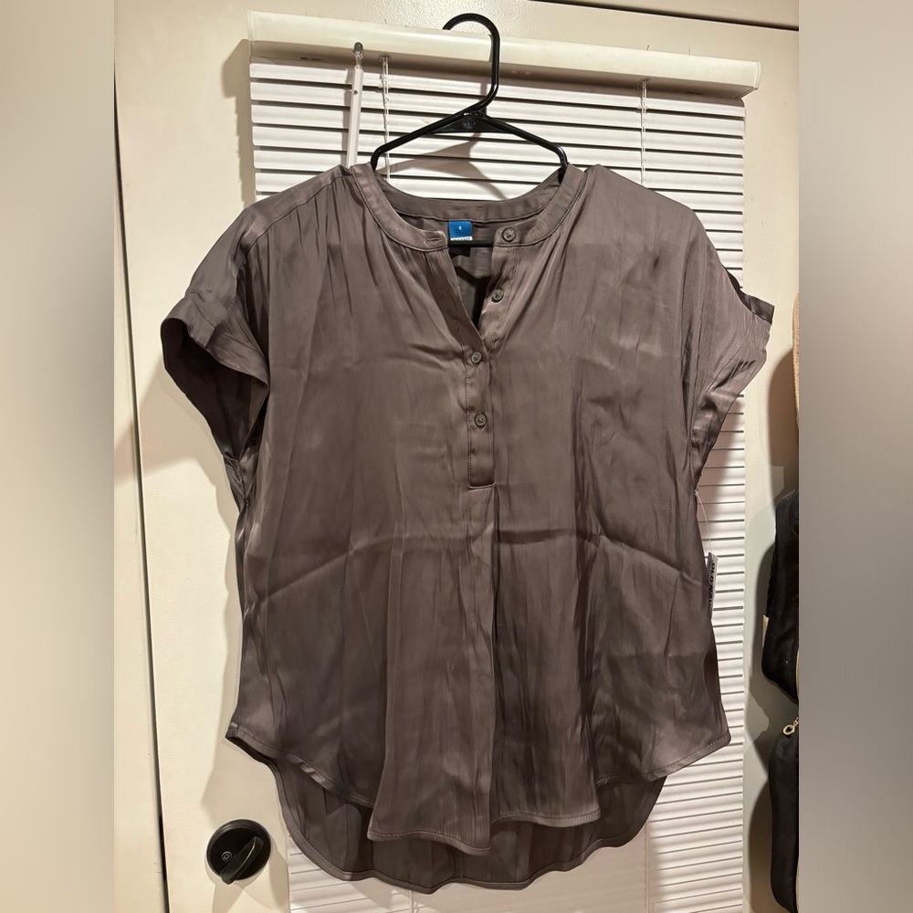 Old Navy Dolman Sleeve Satin Popover Shirt for Women Size Small